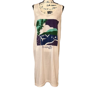 Tropical Beach Acapulco Mexico sleeveless swim coverup One size